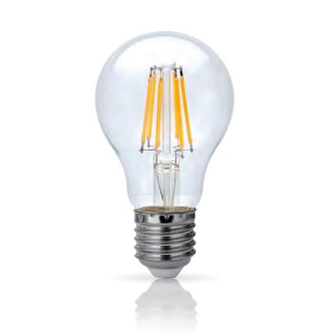 Lâmpada LED ASLO E27 Filamento Standard - Branco Quente - 6W - 600lm